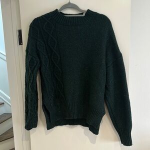 Green Cable Knit Sweater